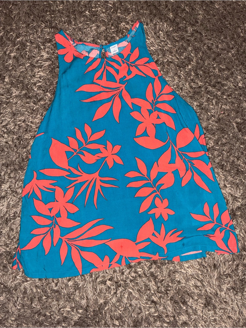 Old Navy Coral and Teal Printed Women's Tank